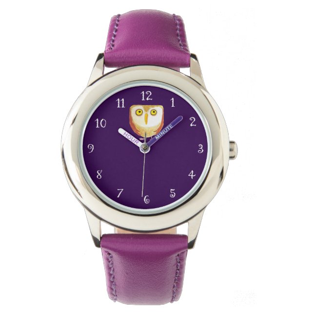 Eule in der Armbanduhr (Vorderseite)