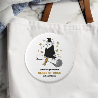 Eule in der Vorschule / Kindergarten Abschluss Button