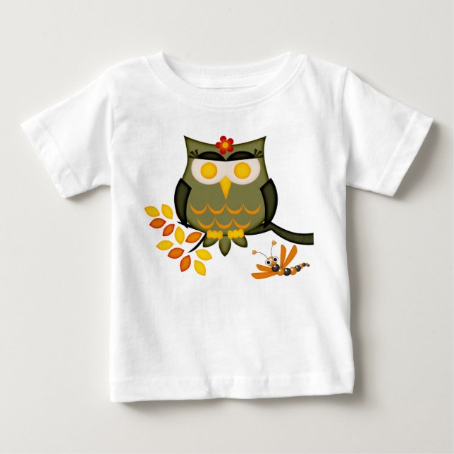 Eule in einem Baum Kleinkind T-Shirt (Vorderseite)
