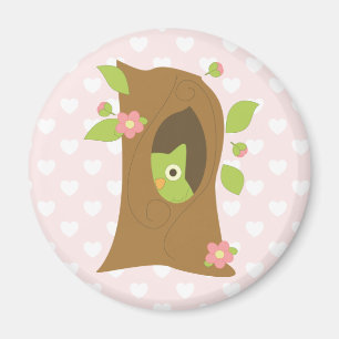 Eule in einem Baum Magnet
