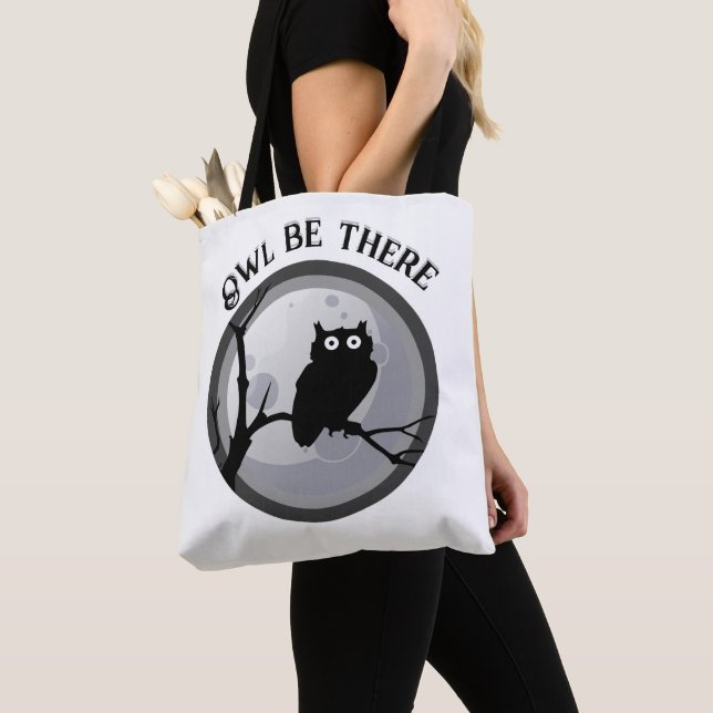 Eule ist dort Tasche Schwarz-Weiß-Owl (Von Nahem)