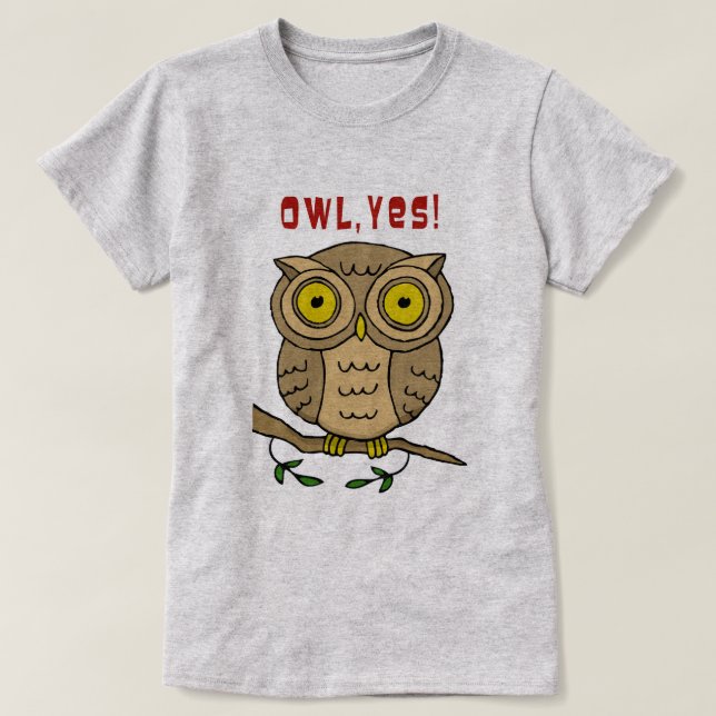 Eule, ja! T-Shirt (Design vorne)