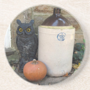 Eule, Jug und Pumpkin Untersetzer