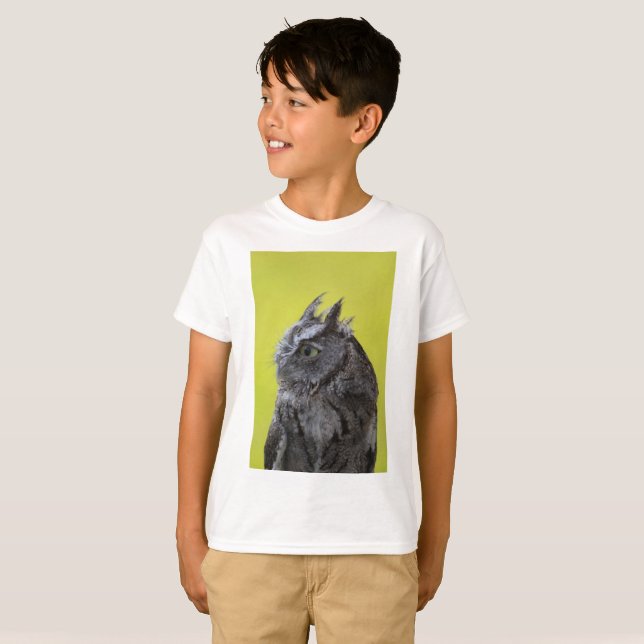 Eule - Kinderhanes tagless Shirt (Vorne ganz)