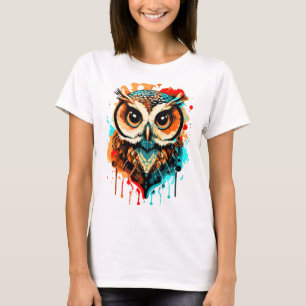Eule Kopf - Eule T - Shirt - Niedliche Eule-T - Sh