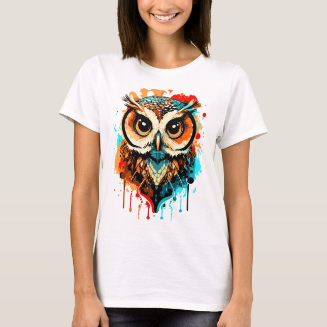 Eule Kopf - Eule T - Shirt - Niedliche Eule-T - Sh (Vorderseite)