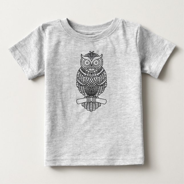 Eule (lebend) - Baby-T - Shirt (Vorderseite)