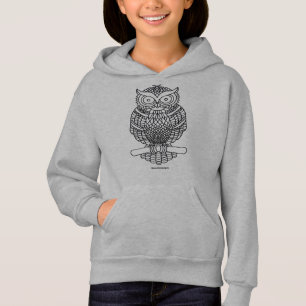 Eule (lebendig) - Mädchen Hoodie