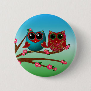 Eule liebt Ihr Button