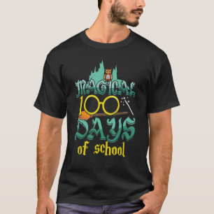 Eule Magisch 100. Tag Magie-Zauberer Frohe 100 Tag T-Shirt