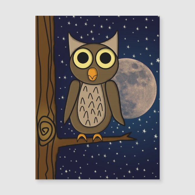 Eule Magnetkarte (Vorderseite)