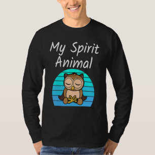 Eule Mein Seelentier Entspannende Meditation Yoga  T-Shirt