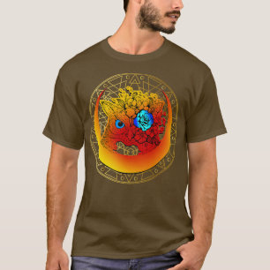 Eule mit Halbmond und heiliger Geometrie T-Shirt