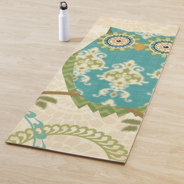 Eule mit Kreismustern Yogamatte (Beispiel)