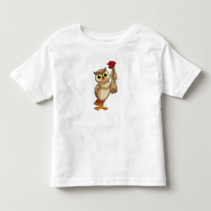 Eule mit Rose Kleinkind T-shirt