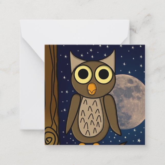 Eule Mitteilungskarte (Vorderseite)