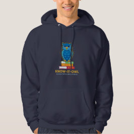 Eule Navy Erwachsenengröße Hoodie
