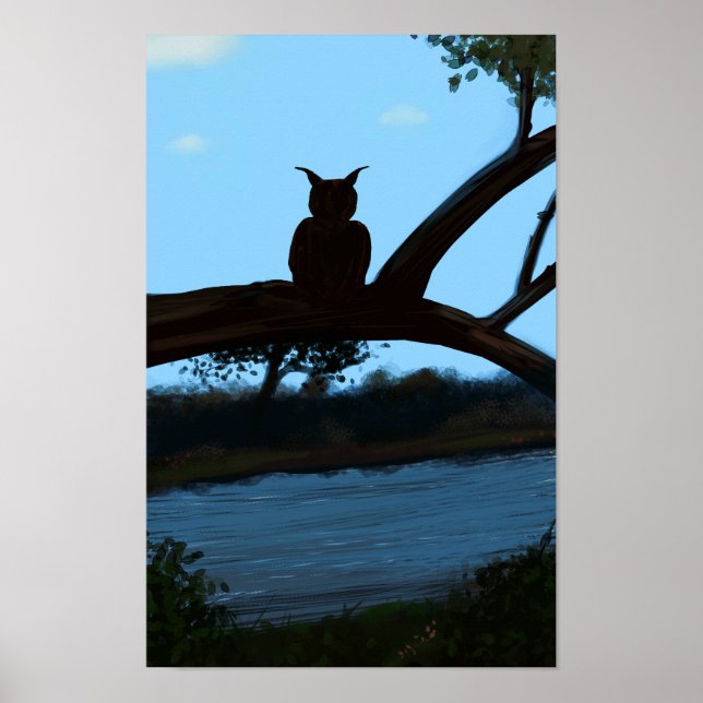 Eule-Poster (Matte) Poster (Vorne)