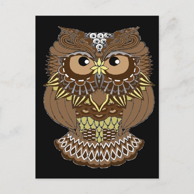 Eule Postkarte (Vorderseite)