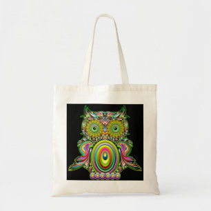 Eule psychedelische Popart Tasche