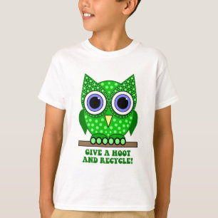 Eule recyceln T-Shirt