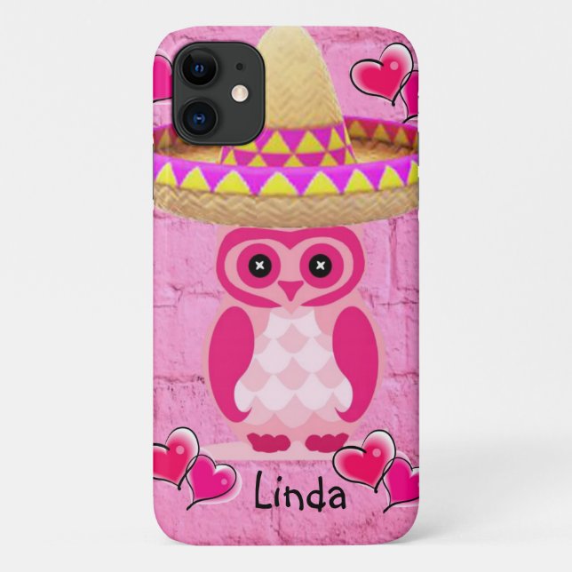 Eule Rosa iPhone-Hülle Case-Mate iPhone Hülle (Rückseite)