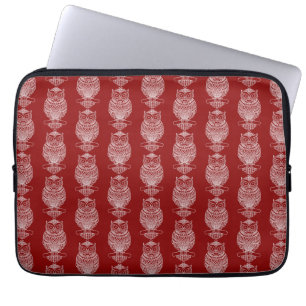 Eule (rot) - Laptop-Hülle Laptopschutzhülle