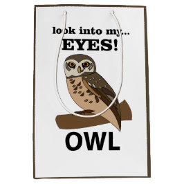 Eule schaut in meine Augen Mittlere Geschenktüte