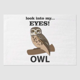 Eule schaut in meine Augen Seidenpapier
