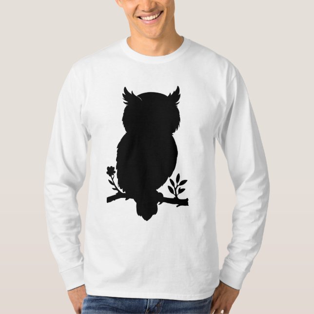 Eule - Scherenschnitt T-Shirt (Vorderseite)