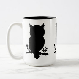 Eule - Scherenschnitt Zweifarbige Tasse