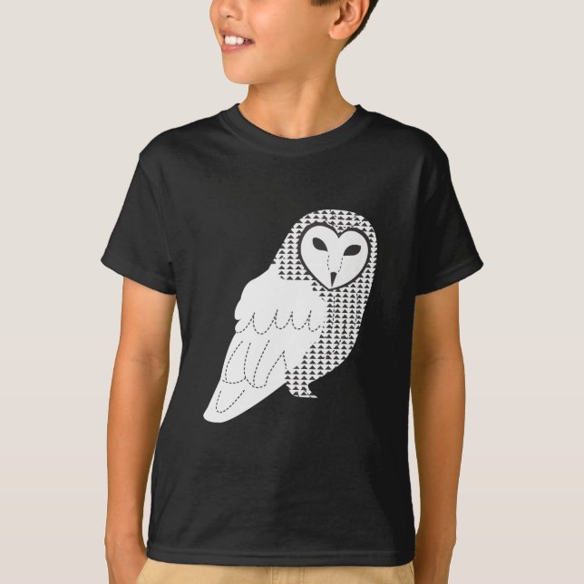 Eule scherzt T - Shirt (Vorderseite)