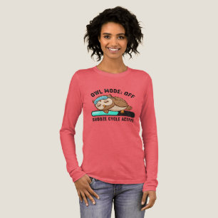 Eule-Schlafmodus-Aus-Funny-Sleep-Langarm-Tri-Bl Tri-Blend Shirt