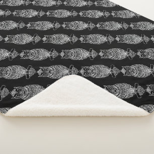 Eule (schwarz) - Sherpa-Decke Sherpadecke