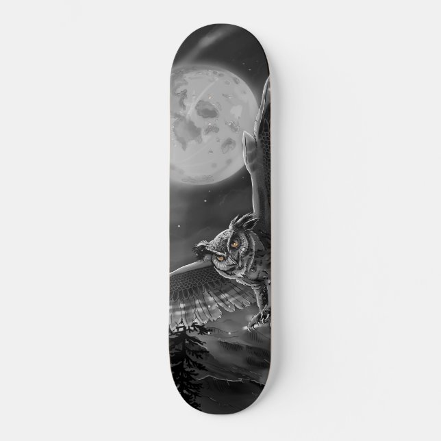 Eule Skateboard (Vorderseite)