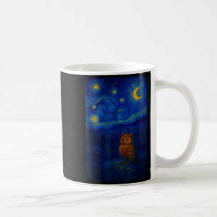 Eule Sternenhimmel Süße Nacht Van Gogh Eule Vogel Kaffeetasse