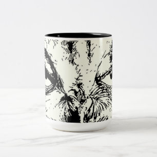 Eule-Tasse Zweifarbige Tasse
