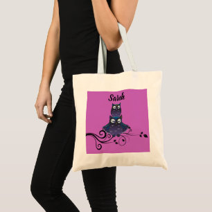 Eule Theme Lila Tote Bag Tragetasche