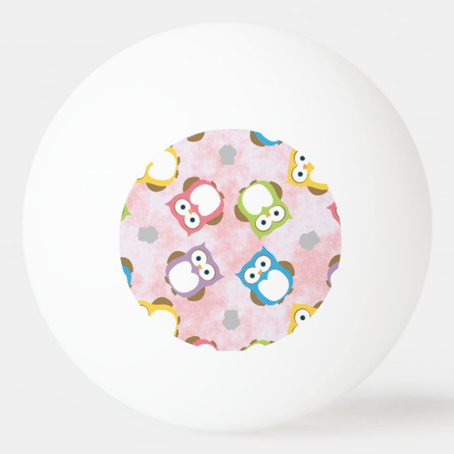 Eule Tischtennisball (Vorderseite)