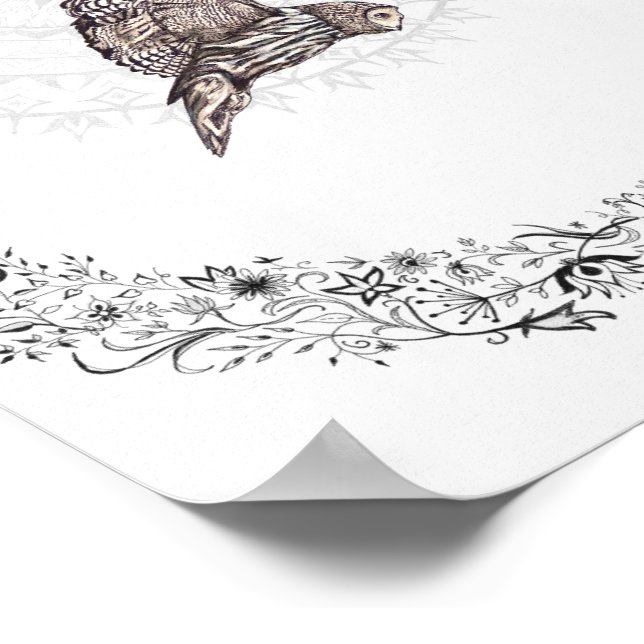 Eule-Träume 8x10 Print Poster (Ecke)