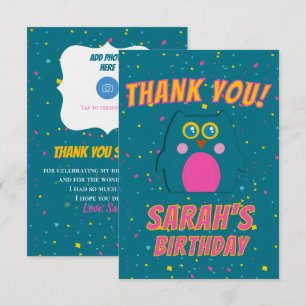 Eule Türkis Dankeskarten Geburtstag Dankeskarte