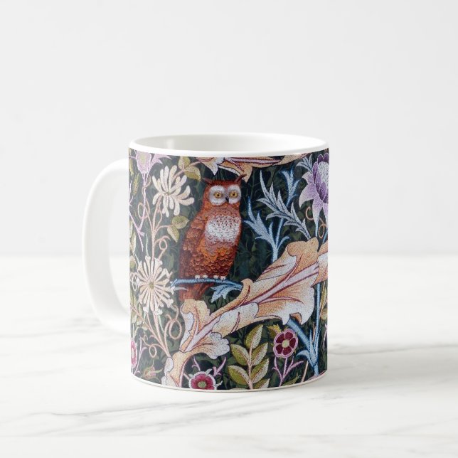 Eule und Blume, William Morris Kaffeetasse (Vorderseite Links)