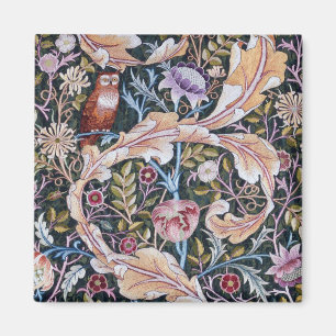 Eule und Blume, William Morris Magnet