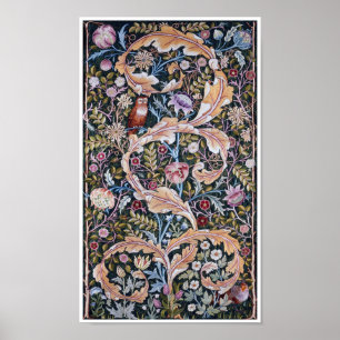 Eule und Blume, William Morris Poster