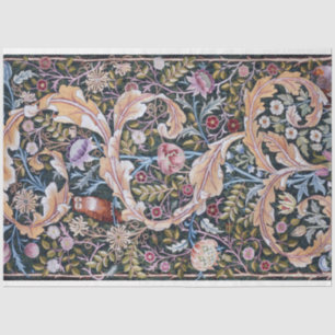 Eule und Blume, William Morris Seidenpapier