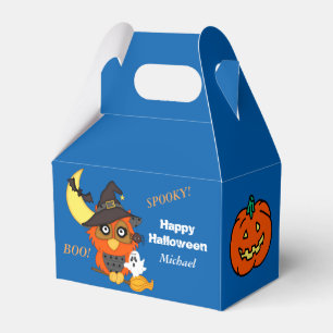 Eule und Kürbis Kinder Personalisiertes Halloween Geschenkschachtel