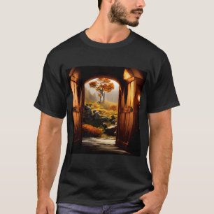 Eule und Tulpe Surrealismus T-Shirt