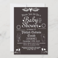 Eule Vintage Elegant Gothic, Halloween Babyparty