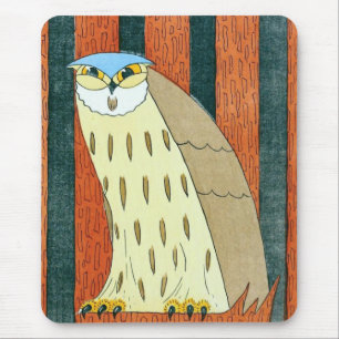 "Eule" Vintage-Illustration Mousepad