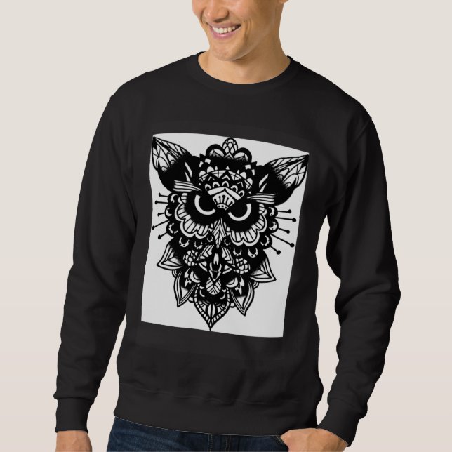 Eule Vogel Weisheit Smart Sweatshirt (Vorderseite)